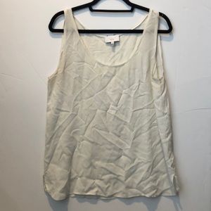 ADAM LIPPES WHITE SILK TANK BLOUSE